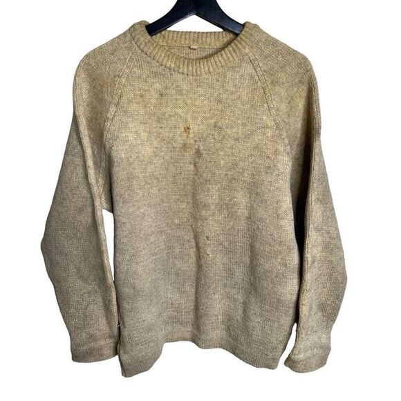 Vintage 60s Heavy Wool Sweater Medium - Picture 1 of 5